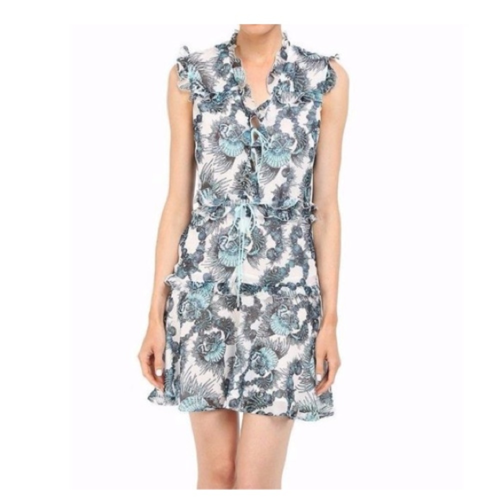Just Cavalli Onirica Ruffled Printed mini dress